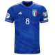 Maglia adidas Italia JORGINHO Home con toppe Campione d'Europa + Qualificazione Euro 22/23 (Blu)