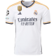 Maglia adidas Real Madrid Antonio Rudiger Home con toppe Champions League + Coppa del Mondo per Club 23/24 (bianco)