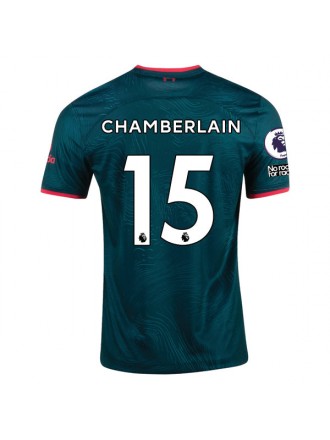 Terza maglia Nike Liverpool Chamberlain 22/23 con patch EPL e NRFR (Teal Atomico Scuro/Rosso Fuoco)