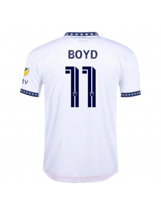 Maglia adidas Boyd LA Galaxy Home Authentic 22/23 con patch MLS (Bianco)