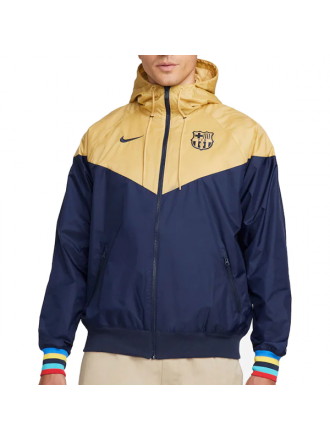 Giacca con cappuccio Nike Barcelona Windrunner Full Zip (Club Gold/Obsidian)