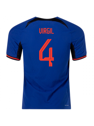 Nike Olanda Virgil Van Dijk Maglia da trasferta autentica 22/23 (Deep Royal/Habanero Red)