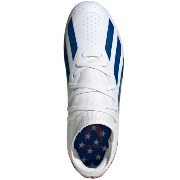 Scarpe da calcio adidas X Crazyfast USA.3 FG (Bianco/Blu)