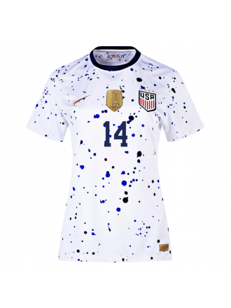 Maglia Nike Womens United States Emily Sonnett 4 Star Home 23/24 w/ 2019 World Cup Champion Patch (Bianco/Blu)