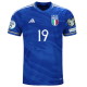 Maglia adidas Italia LEONARDO BONUCCI Home con toppe Campione d'Europa + Qualificazione Euro 22/23 (Blu)
