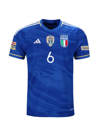 Maglia adidas Italia Marco Verratti Home con patch Campione d'Europa + Nations League 22/23 (Blu)