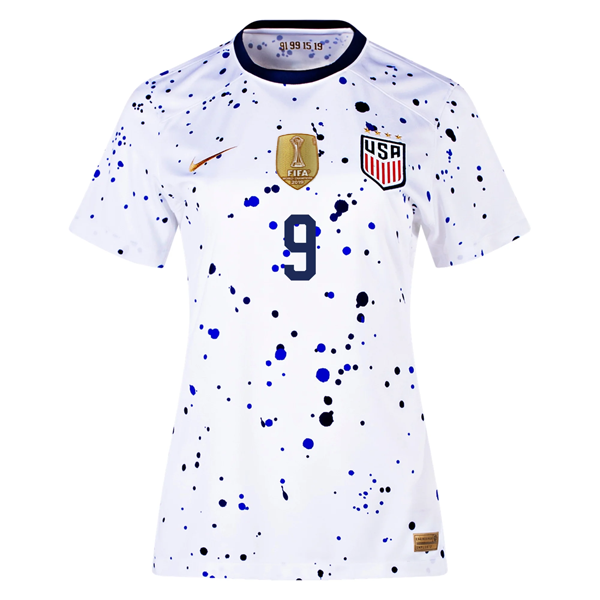 Maglia Nike Womens United States Mallory Swanson 4 Star Home 23/24 w/ 2019 World Cup Champion Patch (Bianco/Blu)