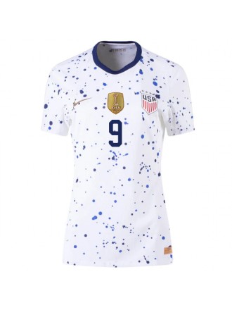 Nike Donna Stati Uniti Savannah Demelo 4 Star Authentic Match Home Jersey 23/24 w/ 2019 World Cup Champions Patch (Bianco/Blu)