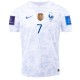 Maglia da trasferta Nike France Greizmann con patch Campione del Mondo e Coppa del Mondo 2022 22/23 (bianco)