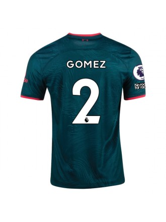 Terza maglia Nike Liverpool Gomez 22/23 con patch EPL e NRFR (Teal Atomico Scuro/Rosso Fuoco)