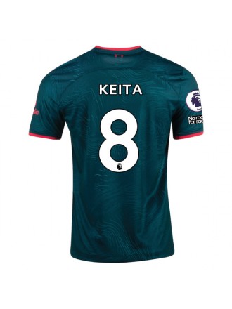 Terza maglia Nike Liverpool Keita 22/23 con patch EPL e NRFR (Teal Atomico Scuro/Rosso Fuoco)