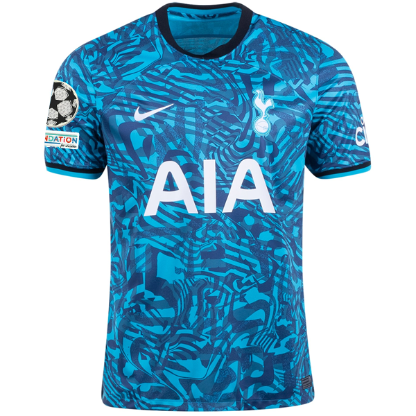 Terza maglia Nike Tottenham con patch Champions League 22/23 (turchese scuro)