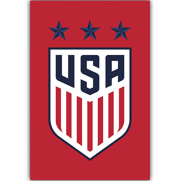 Poster USA Womens Soccer Crest (rosso)