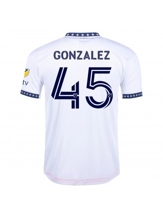 Maglia adidas Gonzalez LA Galaxy Home Authentic 22/23 con patch MLS (bianco)