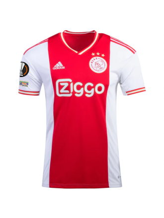 Maglia adidas Ajax Home con patch Europa League 22/23 (rosso scuro/bianco)