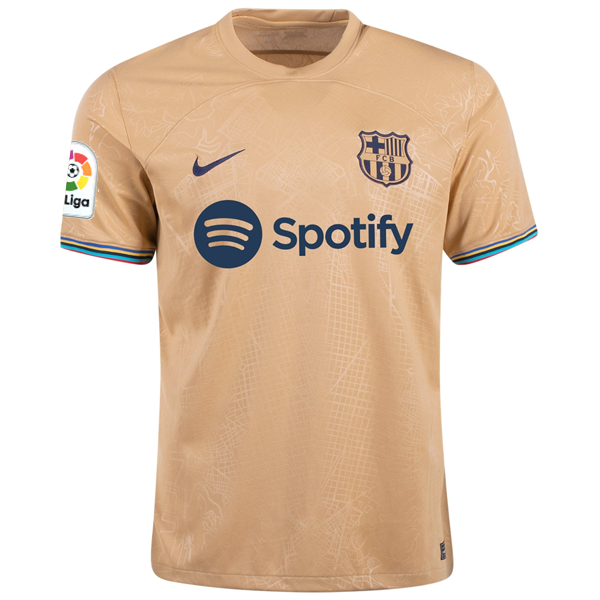 Maglia Nike Barcelona Gavi Away con patch La Liga 22/23 (Club Gold)