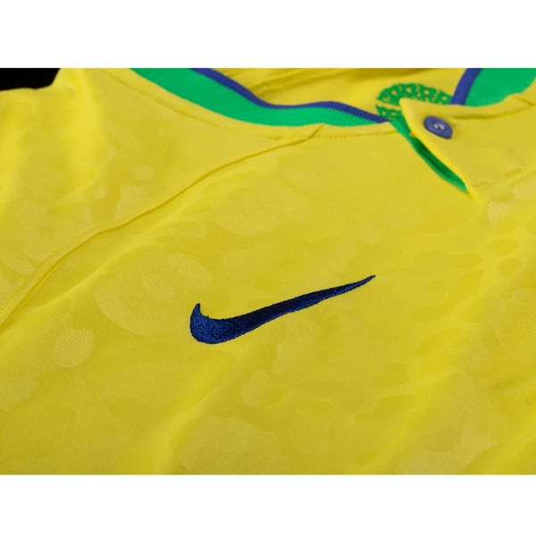 Maglia Nike Brazil Martinelli Home 22/23 con patch Coppa del Mondo 2022 (giallo dinamico/blu)
