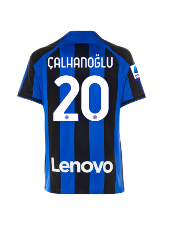 Maglia casalinga Nike Inter Milan Calhanoglu con patch Serie A + Copa Italia 22/23 (Lione Blu/Nero)
