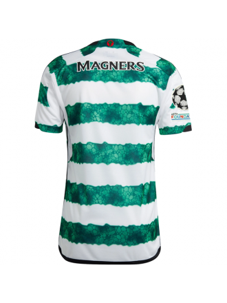 Maglia adidas Celtic Home con patch Champions League 23/24 (verde/bianco)