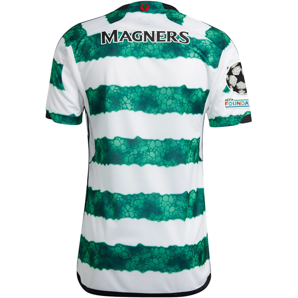 Maglia adidas Celtic Home con patch Champions League 23/24 (verde/bianco)