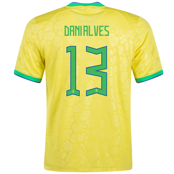 Maglia Nike Brazil Dani Alves Home 22/23 (giallo dinamico/blu)