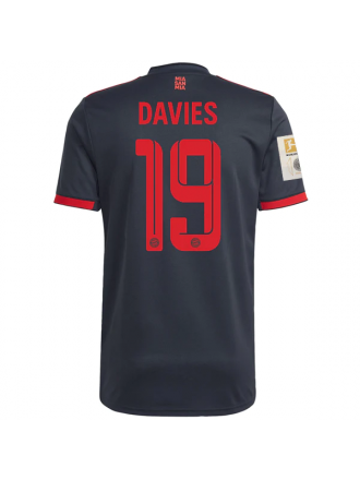 Terza maglia adidas Bayern Monaco Alphonso Davies con patch Bundesliga +10 volte vincitore 22/23 (grigio notte)