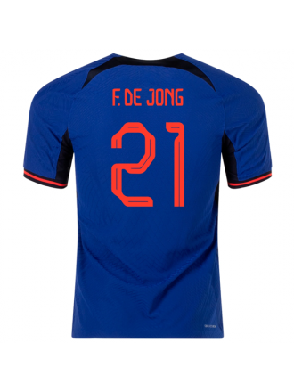 Maglia Nike Olanda Frenkie De Jong Match Authentic Away 22/23 (Deep Royal/Habanero Red)