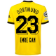 Puma Borussia Dortmund Maglia Home Emre Can con toppe Champions League 23/24 (Cyber Yellow/Puma Nero)