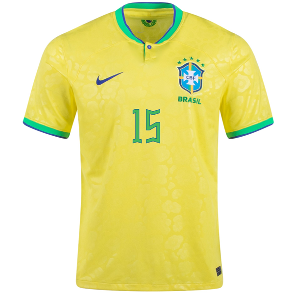 Maglia Nike Brazil Fabinho Home 22/23 (giallo dinamico/blu)