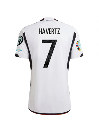 Maglia adidas Germany Kai Havertz Home con toppe per le qualificazioni agli Euro 22/23 (bianco/nero)