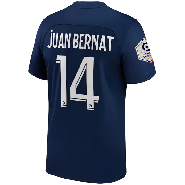Maglia home Nike Paris Saint-Germain Juan Bernat con patch campione Ligue 1 22/23 (mezzanotte marina/bianco)