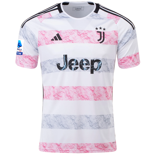 Maglia adidas Juventus Weston Mckennie Away con patch Serie A 23/24 (Bianco)