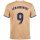 Maglia da trasferta Nike Barcelona Robert Lewandowski con patch La Liga 22/23 (Club Gold)