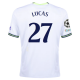 Maglia home Nike Tottenham Lucas Moura con toppe Champions League 22/23 (bianca)