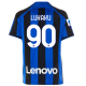 Maglia Nike Inter Milan Romelu Lukaku Home con patch Serie A + Copa Italia 22/23 (Lione Blu/Nero)