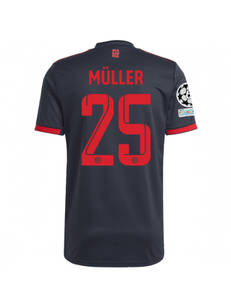Maglia adidas Bayern Monaco Thomas Muller con patch Champions League 22/23 (grigio notte)