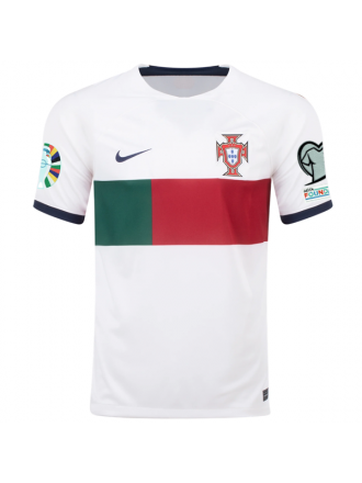 Maglia da trasferta Nike Portugal con patch per le qualificazioni agli Euro 22/23 (vela/ossidiana)