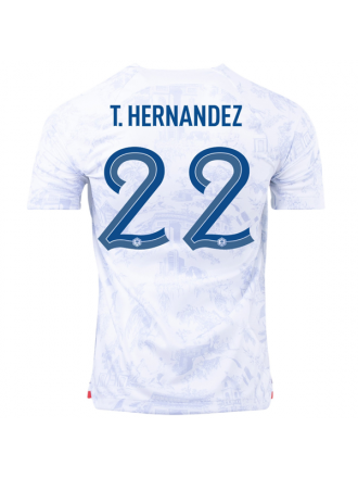 Maglia da trasferta Nike France Theo Hernandez con patch Campione del Mondo 22/23 (Bianco)