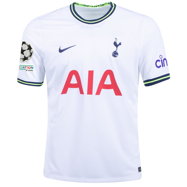 Maglia casalinga Nike Tottenham Pape Rodrigo Bentancur con toppe Champions League 22/23 (bianca)