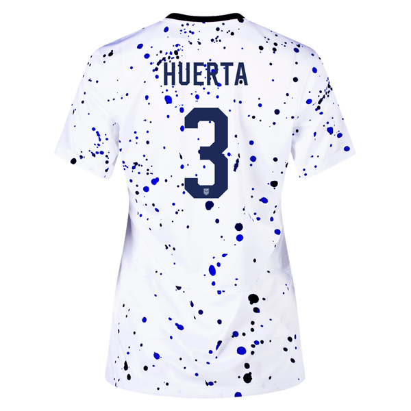 Maglia Nike Womens United States Sofia Huerta 4 Star Home 23/24 w/ 2019 World Cup Champion Patch (Bianco/Blu)