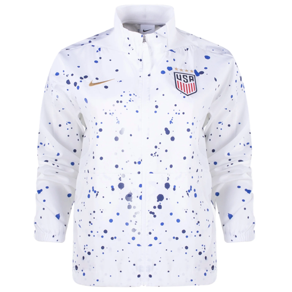 Giacca Nike Donna United States Full Zip Up 23/24 (Bianco/Oro Metallico)