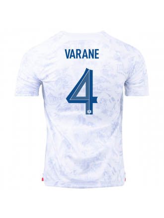 Maglia da trasferta Nike France Raphael Varane con patch campione del mondo 22/23 (bianco)